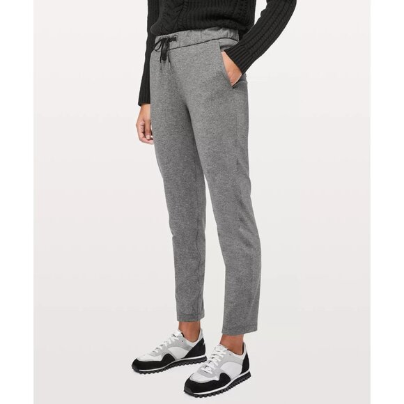 Lululemon On The Fly Pant *27" Heathered Black size 12 - Picture 3 of 6